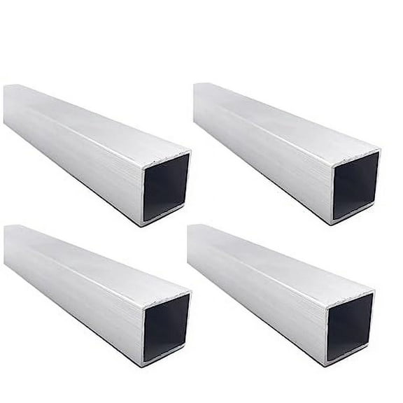 Aluminum Square Tubing 4Pcs 50mm x 50mm x 550mm Long Wall Thickness 1mm, 4 Pack Aluminum Structural Square Tube 2 x 2 x 0.04 x 21.65" inch