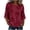 Wine, variant on DeHolifer T-Shirts for Women Crewneck Casual Floral Printed 3/4 Sleeve Lightweight Casual Loose Tee Tops Mint Green S