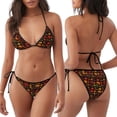 thumbnail image 3 of Fotbe Animal Traje de Baño para Mujer de Dos Piezas – Bikini Sexy de Tirantes Tipo Halter con Diseño Triangular, 3 of 6