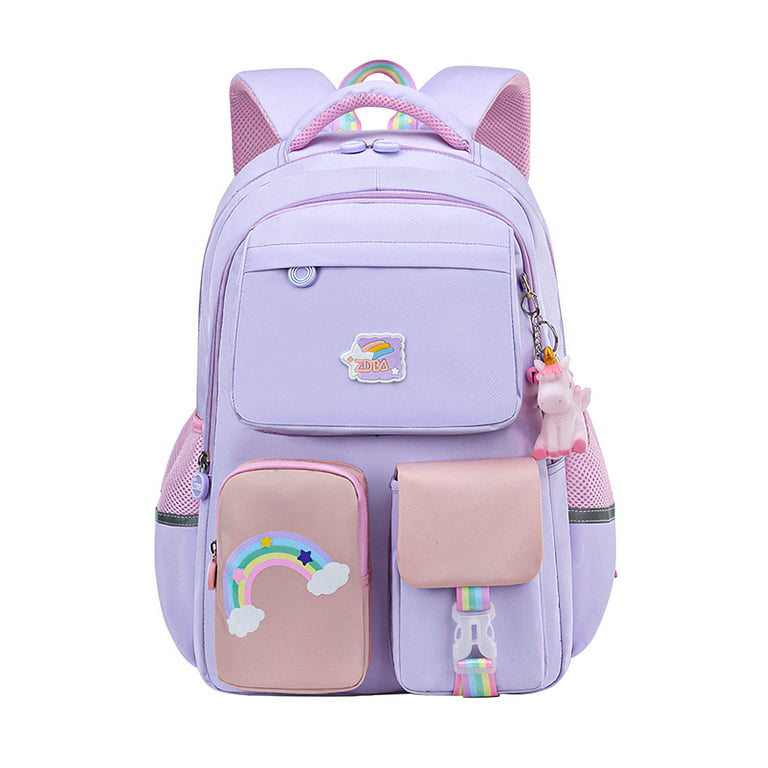 Unicorns Personalized Small Kids School Backpack with Side Pockets