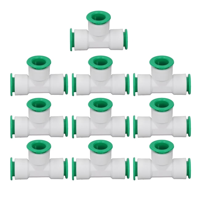 Adaptador de tubo de vía, conector en T de 10 piezas, 3 accesorios en T, conector en T, funcionalidad inteligente