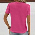 thumbnail image 5 of yunLCZ Basic Women's Tees Everyday Low Price Womens Frenchy Summer Tops Crewneck Short Sleeve T Shirts Casual Knit Blouses Top Shirts Summer short sleeve loose fit tunics, 5 of 7