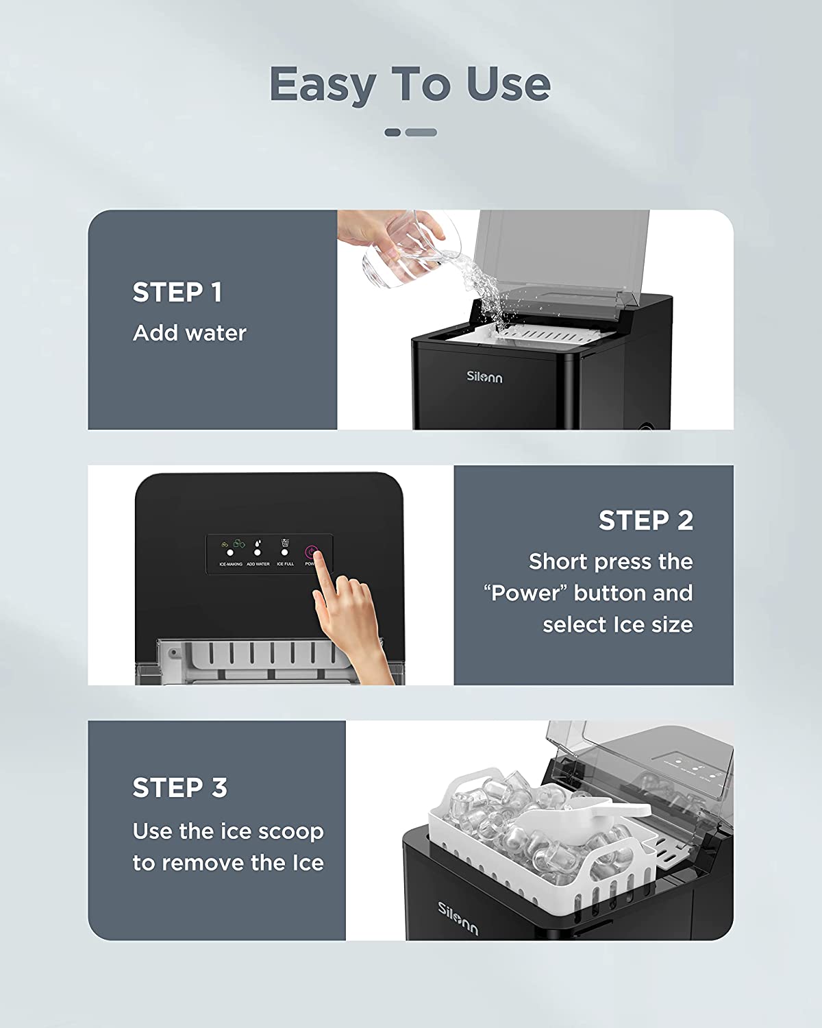 Ice Maker Icefeast Counter Top Machine With High Efficiency Low