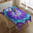 thumbnail image 2 of Purple Blue Tie Dye Spiral Pattern Rectangle Tablecloth 60"x84",Waterproof Polyester Rectangle Table Cloth, Wipeable Spillproof Polyester Tablecloth for Dining, Camping, Indoor and Outdoor, 2 of 5