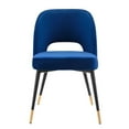 thumbnail image 4 of Modway Rouse Performance Velvet Dining Side Chair in Navy, 4 of 6