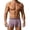 Purple, variant on Mens Boxer Briefs Seamless Mid Rise Breathable Underwear for Men