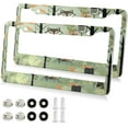 thumbnail image 2 of GZHJMY 2 Pcs License Plate Frame Cute Fox Animal License Plate Cover Universal Aluminum US Car Tag Frame with 2 Holes and Screws for Front & Back License Plate Decorative, 2 of 7