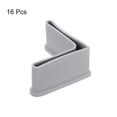 thumbnail image 3 of Uxcell 16Pcs L Shape Leg Pads, 1.57" x 1.57" Furniture Leg Cover Protectors, Grey, 3 of 5