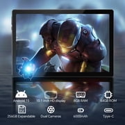 10.1 Android 15 Tablet, 8GB+64GB, 6000mAh Tablet Computer, Dual Camera,2025 Android WiFi Tablet-Black