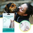 thumbnail image 2 of Pet Supplies Cleaning Gloves for Dogs and Cats - Disposable Bath Wiping Gloves with Odor Removal Features for Easy Hair and Care, 2 of 5