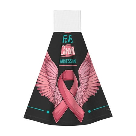 

Horeoi Ribbon With Angel Wings Print Coral Fleece Microfiber Hanging Hand Towel Absorbent Hand Towel Quick Dry Thicken Cleaning Cloths Wipes Rags for Kitchen & Bathroom