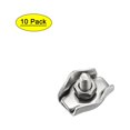 thumbnail image 1 of Unique Bargains 10Pcs, Stainless Steel Single Wire Rope Clip Cable Clamp for 1.5-2mm Rope, 1 of 4