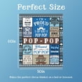 thumbnail image 5 of Grandpa Gifts, Gifts for Grandpa from Grandkids, Gifts for Grandpa from Granddaughter Grandson, Best Grandpa Gift, Grandpa gifts Blanket 60"X 50", Gifts for Grandpa Birthday Thanksgiving Day, 5 of 5