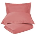 thumbnail image 2 of BNM Solid Cotton Blend Duvet Set, Full/ Queen, Blush, 2 of 4