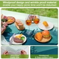 thumbnail image 4 of 6ft Polyester Picnic Table Cover With Bench Covers, Elastic All Around, Waterproof Windproof Camping Tablecloth With Drawstring Bag, 4 of 7
