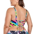 thumbnail image 7 of Ocean Blues Women's Plus Size Ruched Back Tie bikini top Bikini Top Swimsuit Bathing Suits, 7 of 7