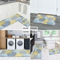 thumbnail image 5 of Blue and Yellow Floral Pattern Kitchen Rugs Sets Of 2,Anti Fatigue Kitchen Mat Rugs Non Slip Washable,Decorative Kitchen Floor Mats for Kitchen,Sink,Laundry,17"x30"+17"x47", 5 of 7