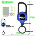 thumbnail image 1 of New Upgraded Badge Holder Telescopic Aluminum Alloy Body With Magnet Keychain Retractable Hook Tool Chain Key Holder Tactical Wire Rope Magnet, 1 of 6