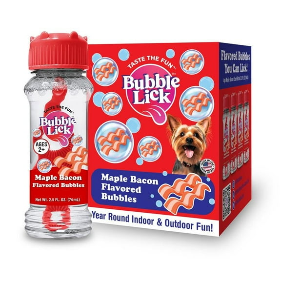 Bubble Lick Maple Bacon Flavored Bubbles 4-Pack, 2.5 fl oz Bottles