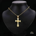thumbnail image 2 of 14k Yellow Gold Religious Crucifix Pendant - Height 28 MM Width 18 MM/Avg. Weight 2 Grams, 2 of 9