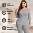 thumbnail image 5 of COMFREE Plus Size Women Thermal Underwear Long Johns Base Layer Top and Bottom Sets for Cold Weather, 5 of 7