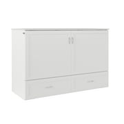 Hamilton Murphy Bed Chest Queen White with Charging Station