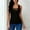 #2Black, variant on Byworldtasic Womens Criss Cross Strappy Front Basic Round Hollow Out Neck Seamless Camisole Tank Top
