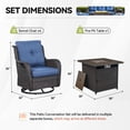thumbnail image 2 of Gymojoy 5 Pieces Patio Wicker Furniture Set, Outdoor Swivel Rocker Glider Chairs Set of 4 with Propane Fire Pit Table, Warm Patio Conversation Set with High Back and Thick Cushions, 2 of 7