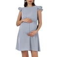 thumbnail image 2 of Vestido de maternidad Lucakuins para mujer Mini cuello redondo moda, 2 of 6