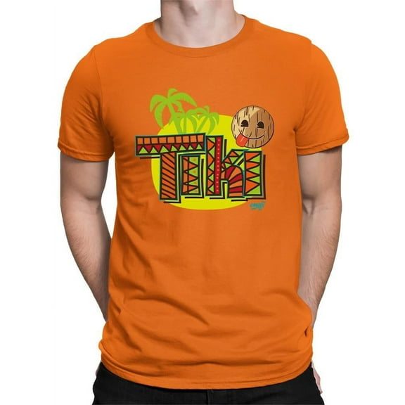 Tiki-Style Hawaiian Luau Party Graphic Men's Tshirt
