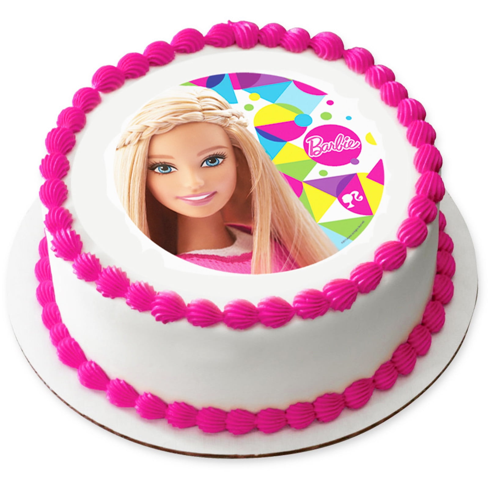 Barbie Sparkle 7.5" Round Edible Cake Topper (Each