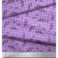 thumbnail image 3 of Soimoi Purple Cotton Voile Fabric Floral & Check Printed Craft Fabric by the Yard 42 Inch Wide, 3 of 3