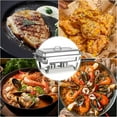 thumbnail image 4 of EVGTTI 4 Pack Chafing Dish for Buffet, 8QT Roll Edge Designed Chafing Dish Buffet Set, Stainless Steel Food Warmer with 1/3 Size Pan for Parties, Church Events, 4 of 6