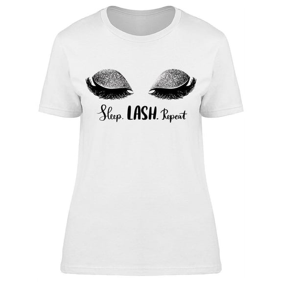 Sleep Lashes Repeat Lash T-Shirt Women -Image by Shutterstock, Female 3X-Large