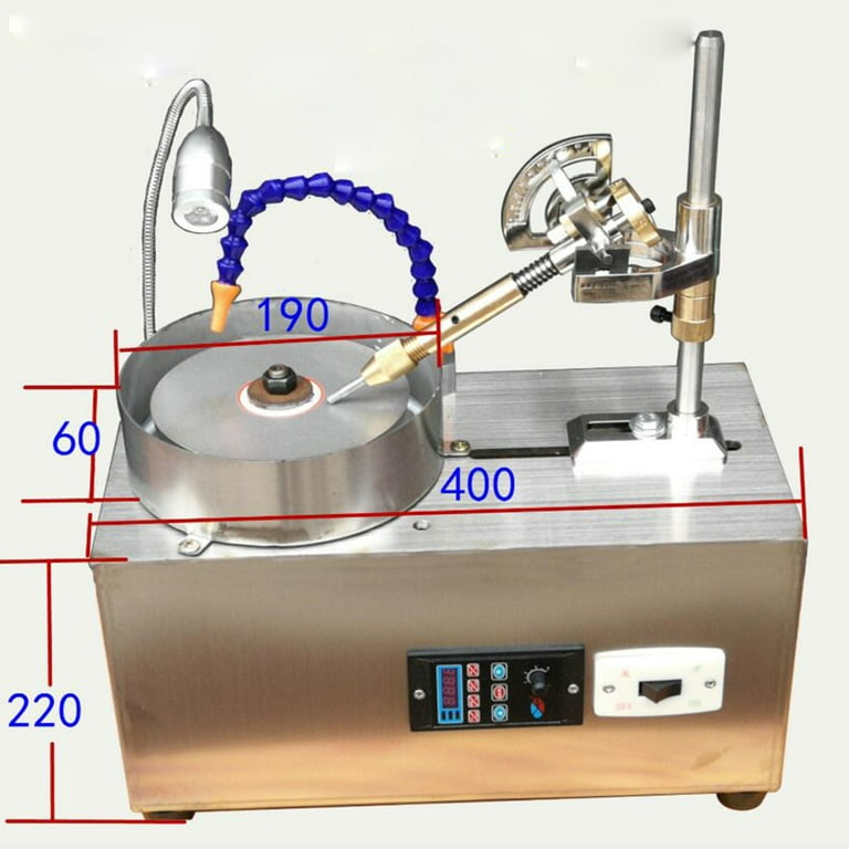 INTBUYING Electric Jewelry Polisher Gem Faceting Machine Jade Flat Grinder  2800RPM for Cutting Tools Seal 