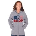 thumbnail image 5 of Betty Boop American Flag Patriotic Zip Hoodie Sweatshirt Women Brisco Brands S, 5 of 6
