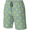 thumbnail image 5 of Men's Cute Frog Print Swim Trunks Flying Bees Summer Beach Shorts Casual Board Shorts Swimming Trunks with Mesh Lining Size S-3XL, 5 of 7