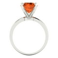 thumbnail image 4 of Clara Pucci 14K White Gold 3ct Red Solitaire Ring for Women, 4 of 8