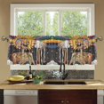 thumbnail image 4 of Yayeee Kitchen Curtains Tier Set of 2 Light Filtering 57"x36" Over Sink Window Panels, Bright Skeleton, 4 of 7