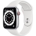 thumbnail image 1 of Apple Watch Series 6 GPS + Celular, 44mm Caja de Aluminio Plateado Correa Deportiva Blanca, 1 of 5