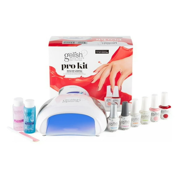 Gelish Pro Kit Salon LED Light Gel Soak Off Nail Polish Set, 15 mL