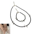 thumbnail image 2 of Fashion Black Crystals Beaded Bowknot Bracelet Necklace Set Versatile Alloy Jewelry Accessory for Terndy Women Gifts, 2 of 4
