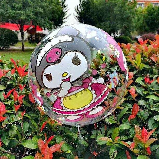 Ballons transparents imprimés Hello Kitty Sanrio Kawaii, 6 pièces, cadeau d'anniversaire pour enfants, jouet, décoration de meubles de mariage