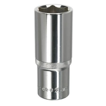 

Sealey Sp1224D Walldrive Socket 24Mm Deep 1/2Sq Drive Fully Polished