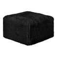 thumbnail image 2 of Furniture of America Pom Modern Faux Fur Modular Compressed Ottoman, Black, 2 of 8