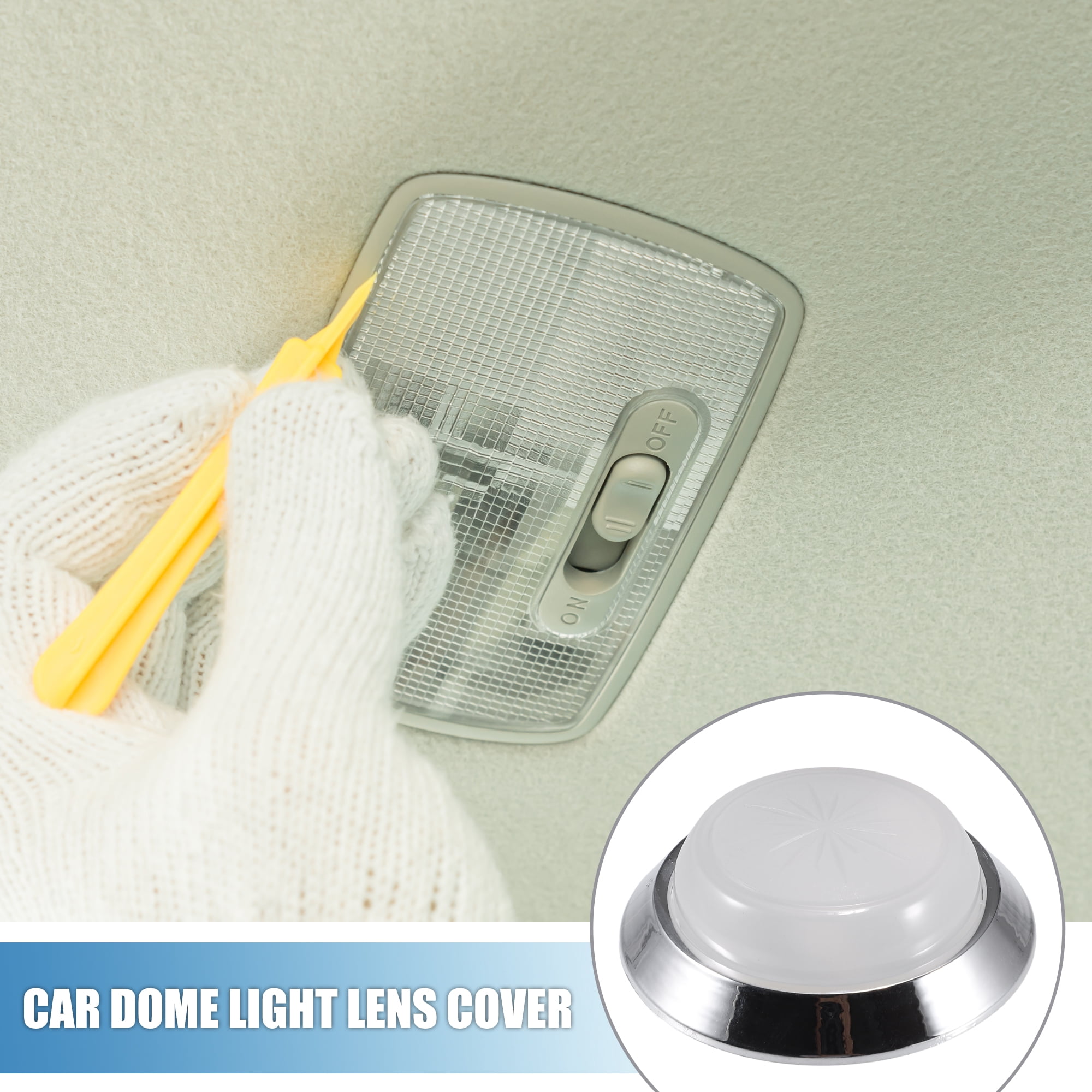 Unique Bargains Car Round Dome Light Base Lens Lamp Cover for Chevy Camaro 70-81