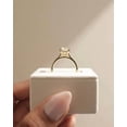 thumbnail image 2 of Jewelerix Oval Cut Moissanite Engagement Ring 10K Vermeil Yellow Gold, Hidden Halo & Pave Band, Classic Solitaire Bridal Ring for Women, 2 of 4