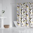 thumbnail image 2 of White Butterfly Yellow Purple Flower Pattern Shower Curtain 72"x84" ,Bathroom Decorative Shower Curtains Set with 12 Hooks,Modern Waterproof Washable Shower Curtain, 2 of 6