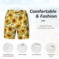 thumbnail image 5 of Balery Sunflowers Mens Swim Trunks Swim Shorts for Men Quick Dry Inseam Beach Shorts with Compression Liner Pocket-Small, 5 of 9