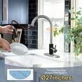 thumbnail image 3 of WOWOW Kitchen sink faucet, Black and Nickel kitchen faucet with pull-down spray, 360 degree rotating sprinkler, three spraying modes, pull-down faucet, stainless steel, single handle, high arc, 3 of 7